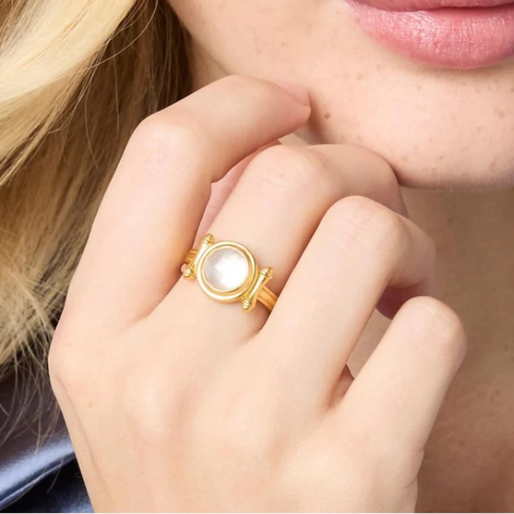 Julie Vos Bamboo Stone Ring Size 7 - Picture 2 of 6